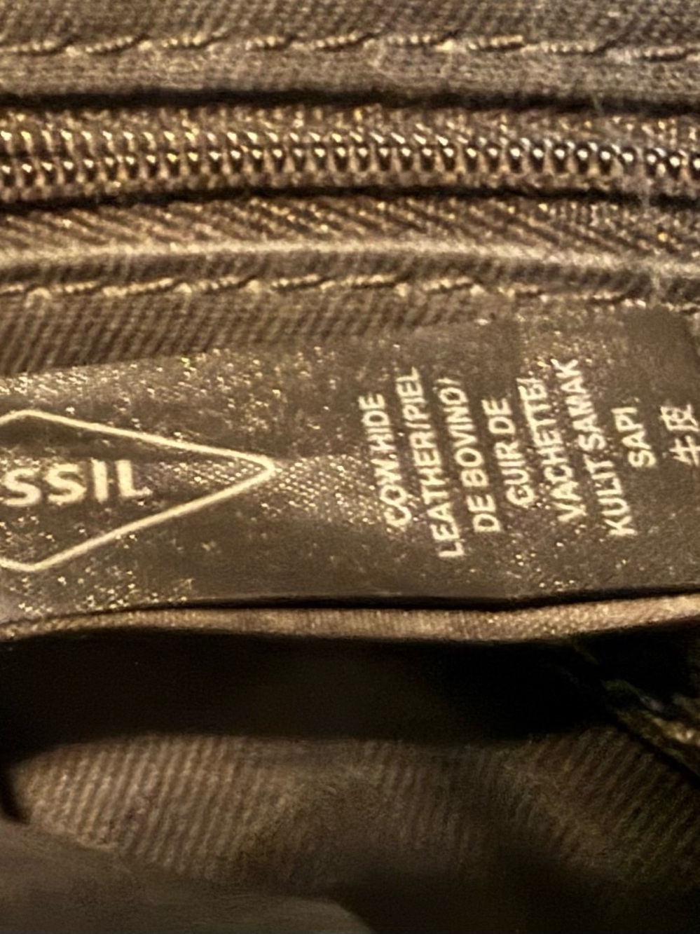 Fossil Peyton Flap Crossbody Black Pebbled Leather – ZB6918 - Picture 6 of 16
